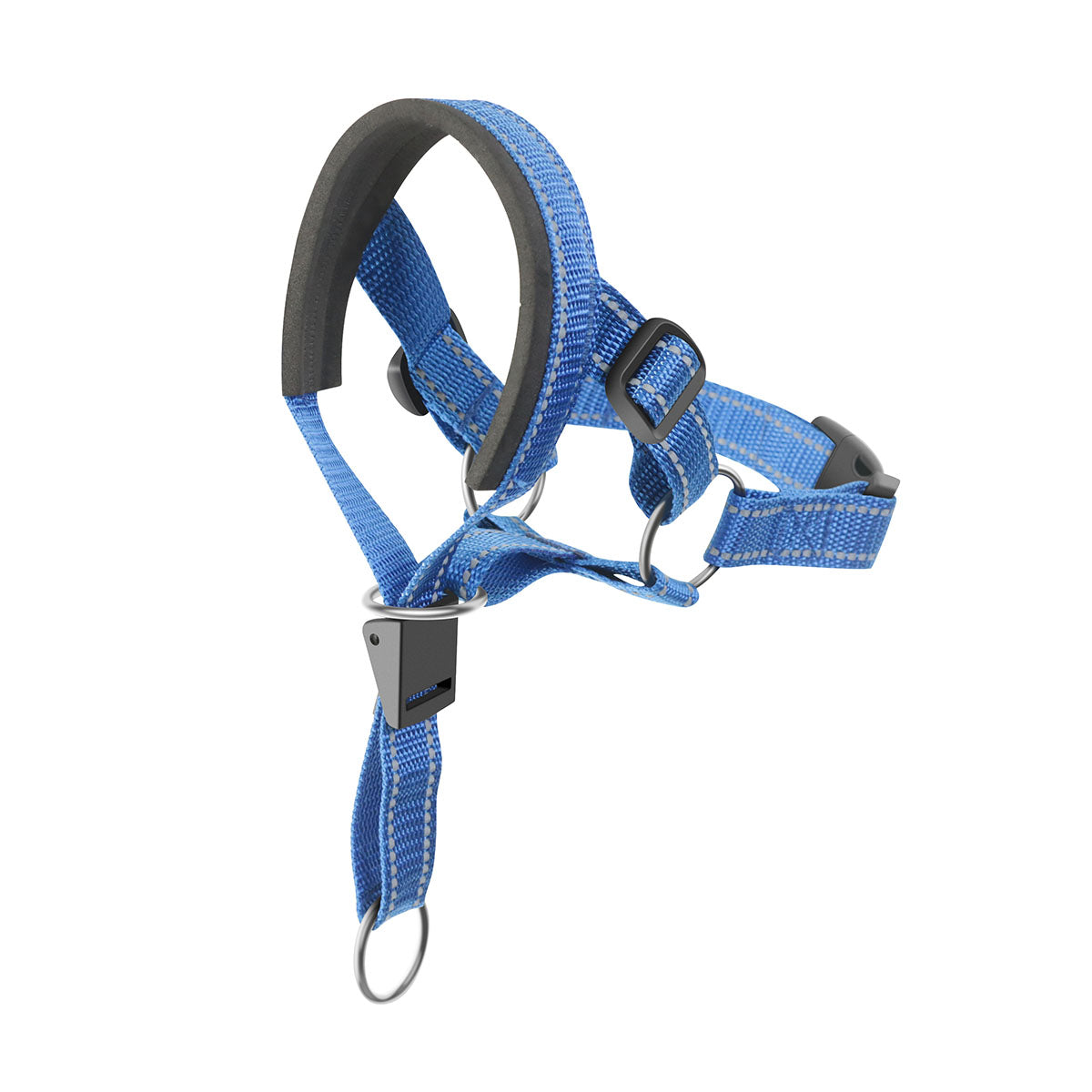Blauer Hundemaulkorb aus robustem Nylon, verstellbar, ideal für kleine bis mittelgroße Hunde. Komfortabel, sicher und langlebig.