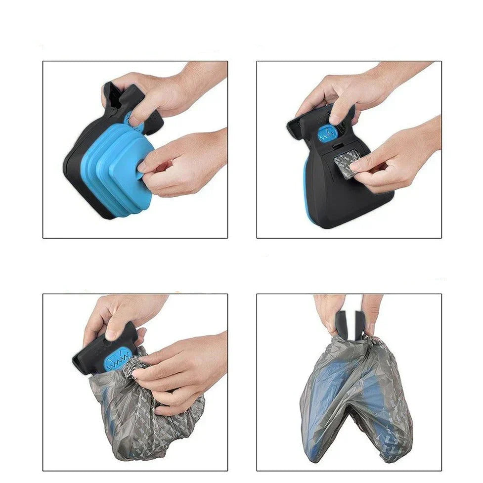 Aika Kotsammler für Hunde mit kompostierbaren Beuteln, tragbar, umweltfreundlich, ideal für Spaziergänge, einfache Handhabung, hygienisch.