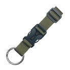 Armeegrüner Schlüsselanhänger, Nylon, mit Schnalle und Schlüsselring, robust und langlebig.
