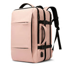Rosa Bange Rucksack, multifunktional, wasserdicht, mit USB-Anschluss, für Reisen und Alltag.