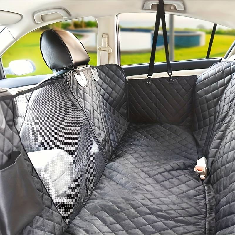 Wasserdichte Hundeschondecke für Autos, schützt Rückbank vor Schmutz und Haaren. Strapazierfähiges, rutschfestes Material, einfache Installation.