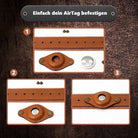 Lederhalsband für Hunde mit AirTag-Halterung, robust und stilvoll, ideal für Haustierortung. Perfekt für Sicherheit und Komfort Ihres Hundes.