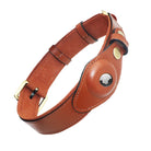 Hochwertiges Lederhalsband für Hunde mit integriertem AirTag-Halter, ideal für Haustier-Tracking und Sicherheit. Robust, stilvoll, funktional.
