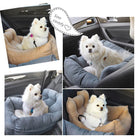 Hundeautositz für kleine Hunde, bequem und sicher, ideal für Reisen im Auto. Hochwertiges Material, einfache Installation, waschbar.