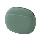 Grüne Silikon-Seifenschale, oval, rutschfest, Badezimmerzubehör, modern.
