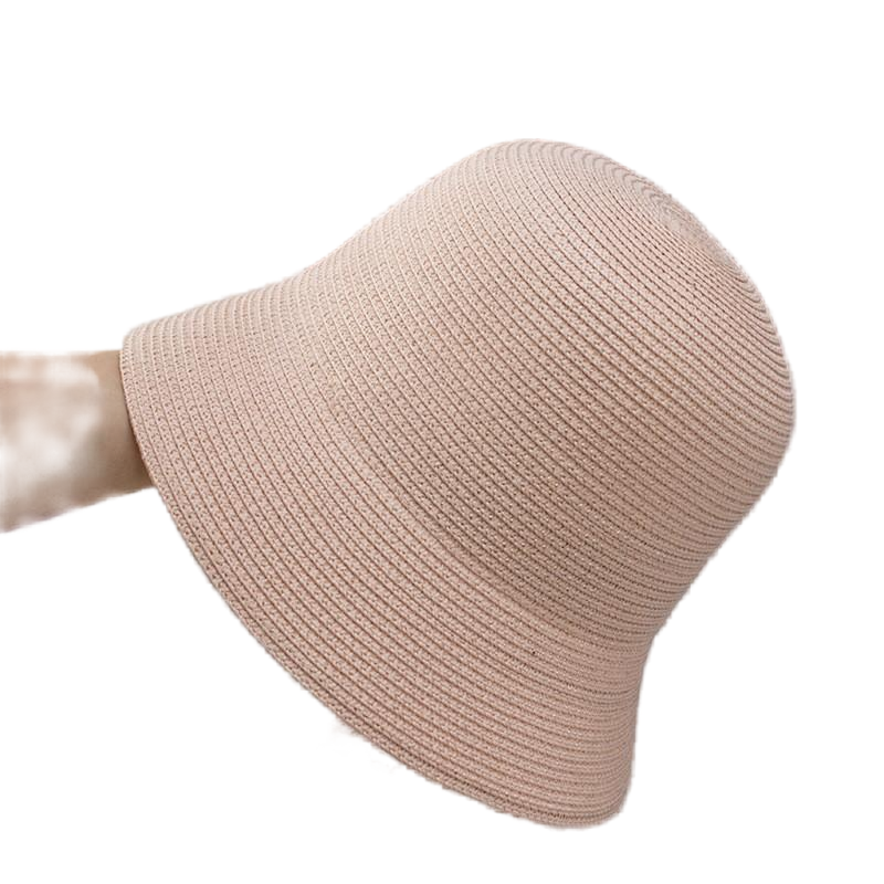 Beiger Damen-Sommerhut aus Stroh, elegant und modisch, idealer Sonnenschutz.