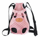 Rosa Hundetragetasche, atmungsaktiv, Mesh-Design, Outdoor-Reise, verstellbare Gurte.