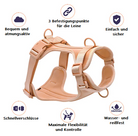 Bequemes, atmungsaktives Hundegeschirr mit 3 Befestigungspunkten, Schnellverschlüssen, wasser- und reißfest, für maximale Flexibilität.
