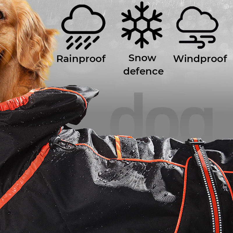 Wasserdichte Hundejacke, winddicht und schneedicht, ideal für große Hunde. Verstellbar, robust und perfekt für Outdoor-Abenteuer.