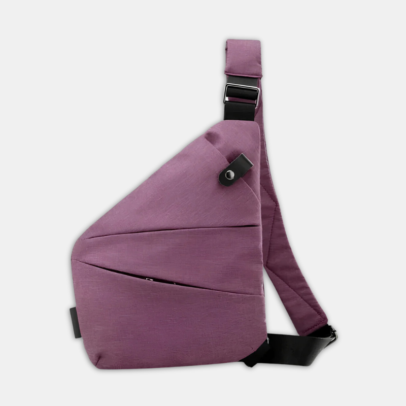 Magenta Umhängetasche, modern, verstellbar, für Damen und Herren, aus strapazierfähigem Material.