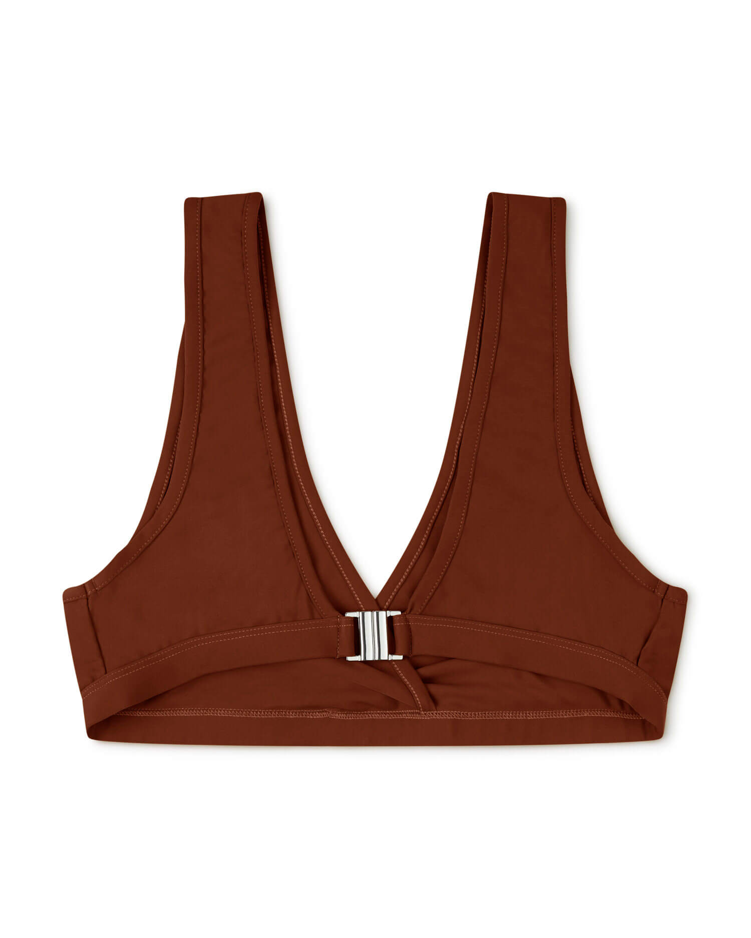 Brauner Bikini-Top Damen, Matona, nachhaltige Mode, Rückansicht, SS24 Kollektion.