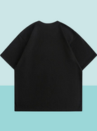 Schwarzes T-Shirt aus Baumwolle, Unisex, klassischer Schnitt, ideal für Freizeitkleidung. Perfekt kombinierbar, zeitloses Design.
