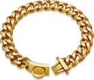Goldenes Panzerarmband aus Edelstahl, glänzend, modisch, für Herren, Schmuckaccessoire.