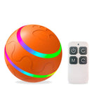 Orange interaktiver Hundeball mit Fernbedienung, LED-Lichter, Spielzeug für Haustiere.