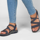 Damen Sandalen Blau, Komfort, Sommer, Weiche Sohle, Flach, Strand, Plus Size, Casual.