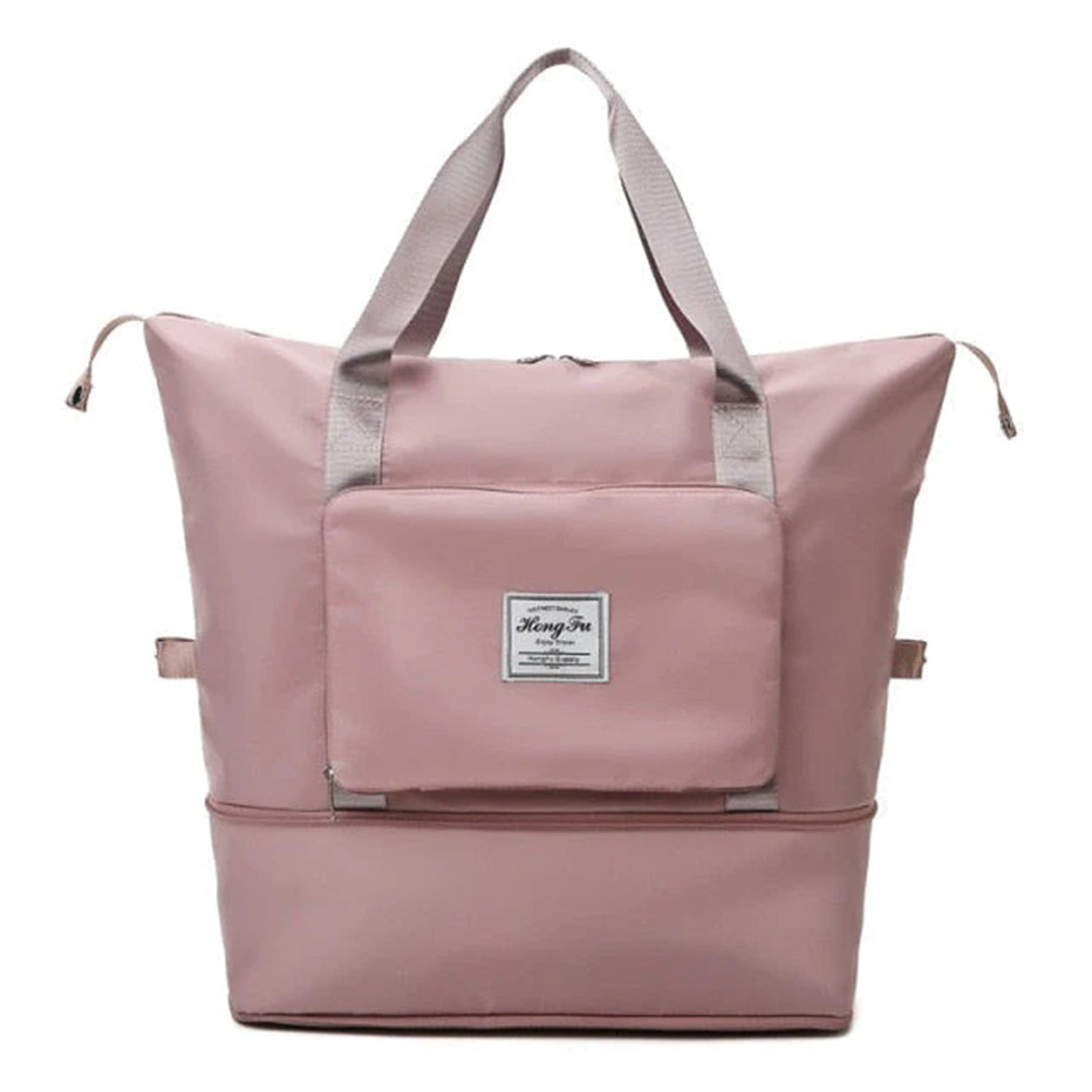 Rosa Reisetasche mit großem Hauptfach, Fronttasche und robusten Tragegriffen. Perfekt für Reisen, Sport und Alltag. Hochwertiges, stilvolles Design.
