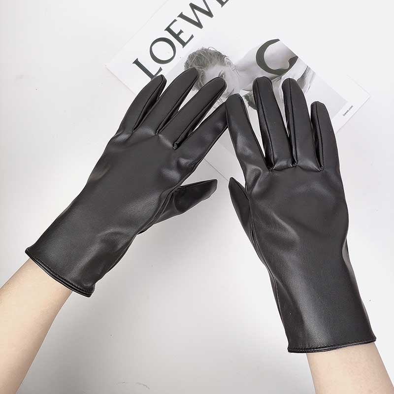 Schwarze Lederhandschuhe für Damen, elegant und stilvoll, ideal für Herbst und Winter. Perfekt für Modebewusste und als Geschenkidee.