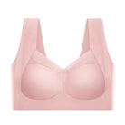 Nahtloser rosa BH ohne Bügel, bequem und atmungsaktiv, ideal für den Alltag. Damenunterwäsche, weiches Material, perfekter Halt.