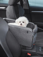 Hundesitz Auto grau, sicherer Haustier-Transport, weiches Material, ideal für kleine Hunde.