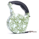 Grüne Hundeleine mit Totenkopf-Design, ausziehbar, ergonomischer Griff, für Hunde.