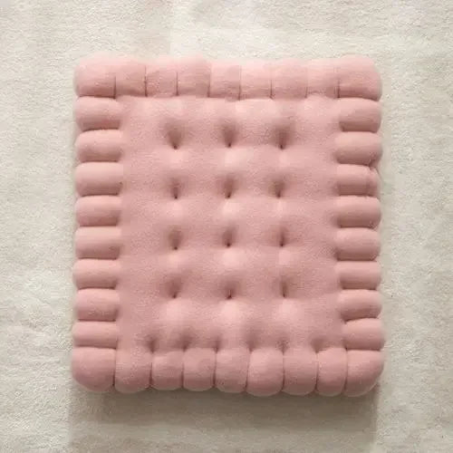 Rosa, quadratisches, gepolstertes Sitzkissen aus Samt, modern, bequem, Wohnzimmer-Dekor.