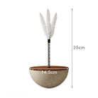 Katzenspielzeug mit Federn, Kratzball, Sisal, 35cm hoch, interaktives Spielzeug für Katzen.