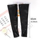 Schwarze, lange Kunstleder-Handschuhe, 65 cm, elegant und stilvoll, ideal für Mode-Accessoires, Abendgarderobe und besondere Anlässe.