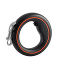 Schwarze runde Hundeleine mit Karabinerhaken, ergonomisches Design, Moestar Marke.