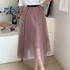 Damen Tüllrock in Rosa, knöchellang, elegant und luftig. Perfekt für Sommermode, Hochzeiten oder festliche Anlässe. Trendiger Fashion-Look.