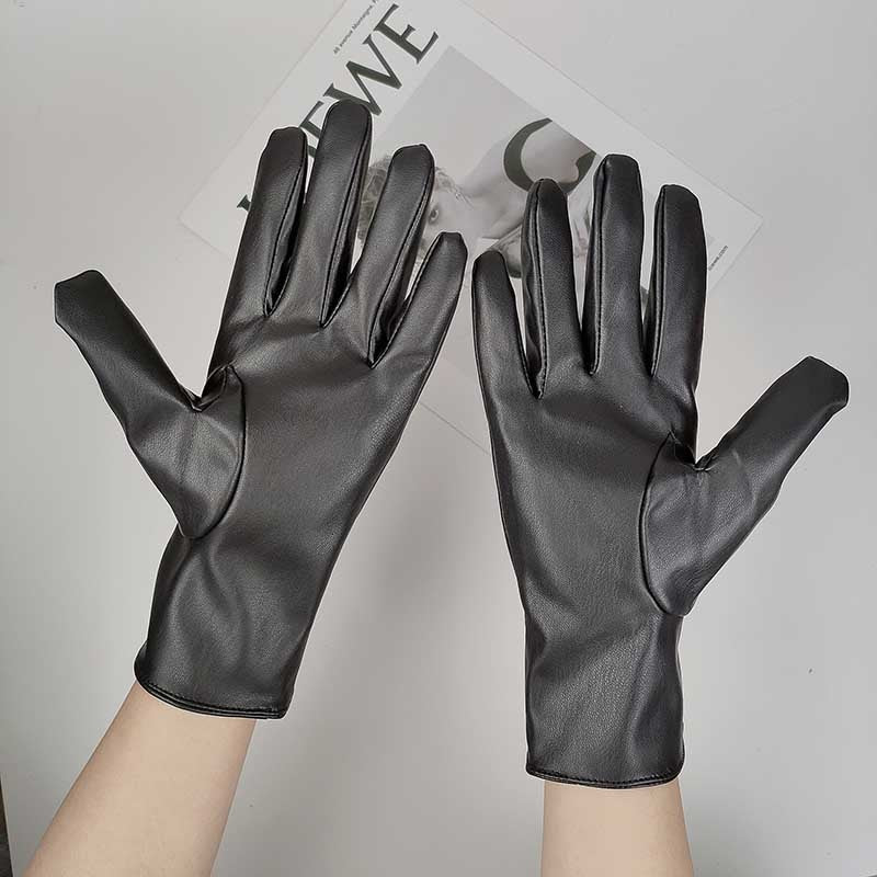 Schwarze Lederhandschuhe für Damen, elegant und stilvoll, ideal für Herbst und Winter. Perfekt für Mode, Komfort und Wärme.