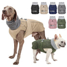 Hunde Wintermantel, wasserdicht, warm, in Beige und Grün. Perfekt für kalte Tage. Erhältlich in verschiedenen Farben und Größen.