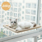 Katzenfensterliege beige, bis 20kg, Saugnapfhalterung, für Fenster, Katzenbett.