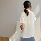 Damen V-Ausschnitt Shirt, weiß, Retro-Chic, koreanischer Stil, Streetwear, Harajuku, lässig, vielseitig, modisch, Sommermode.