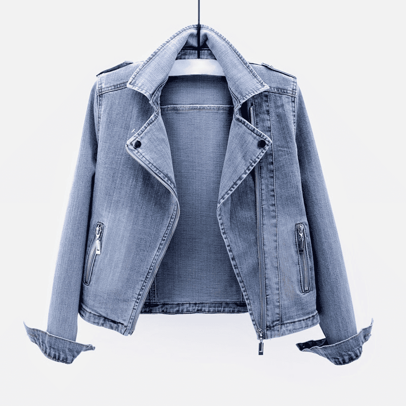 Tiffany zeitlose Jeansjacke, klassisches Design, hochwertige Denim-Qualität, modisch und vielseitig, ideal für jeden Anlass.