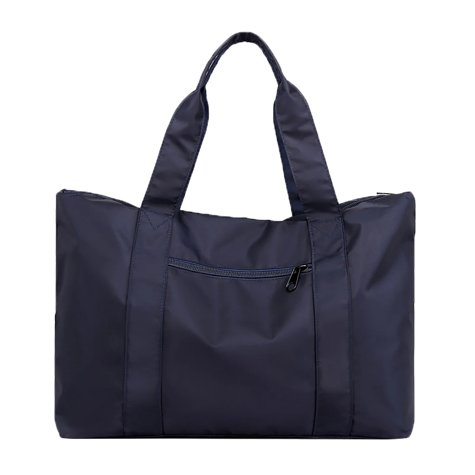 Dunkelblaue Nylon-Umhängetasche, unisex, große Kapazität, modisch, für Reisen und Alltag.