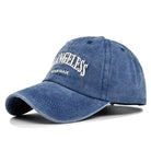 Unisex Hip-Hop Trucker Cap in Blau mit "Los Angeles"-Stickerei, Retro-Baseball-Design, ideal für Männer und Frauen, lässige Baumwollmütze.