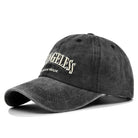 Unisex Hip-Hop Trucker Cap in Schwarz, Retro-Baseball-Stil, Baumwolle, mit "Los Angeles"-Stickerei. Ideal für Männer und Frauen, modisch und lässig.