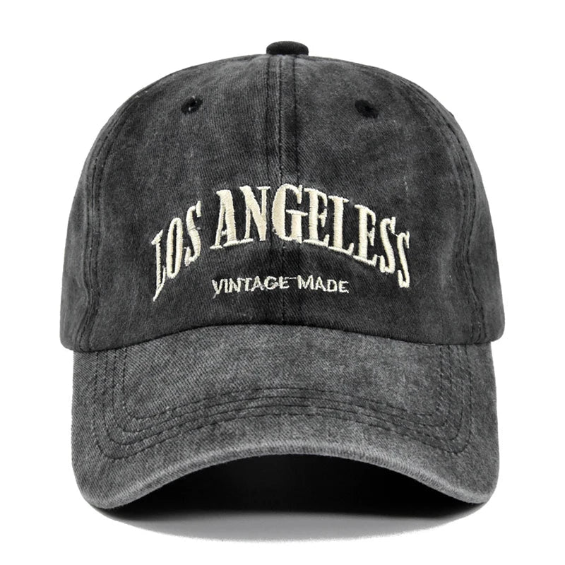 Unisex Hip-Hop Trucker Cap, Retro-Design, Baumwolle, "Los Angeles" Stickerei, modisch, lässig, ideal für Männer und Frauen.