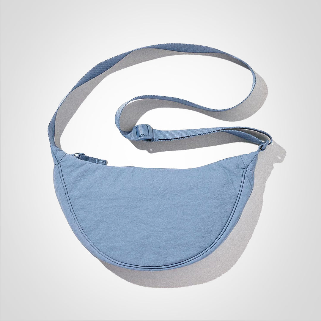 Blaue Nylon-Umhängetasche, lässig, große Kapazität, verstellbarer Riemen, ideal für den urbanen Alltag, modisch und praktisch.