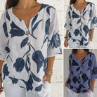 Vintage Damen T-Shirt, O-Ausschnitt, Blumenmuster, Oversized, Sommer, Kurzarm, elegant.