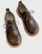 Breite Zehenbox Brogue Oxford Schuhe in Kaffee, stilvoll und bequem, ideal für Herrenmode. Perfekt für Business und Freizeit.