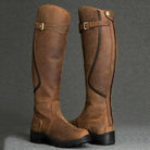 Damenstiefel aus PU-Leder, Retro-Design, mit Reißverschluss und niedrigem Absatz. Modische Gladiator-Boots für Frauen. Ideal für Casual-Looks.
