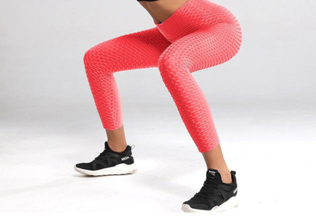 Rosa Anti-Cellulite-Leggings, nahtlos, sportlich, Damenmode, Fitnessbekleidung, elastisch