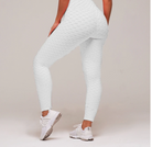 Weiße Anti-Cellulite-Leggings, nahtlos, figurformend, Damenmode, Sportbekleidung, Testsieger.