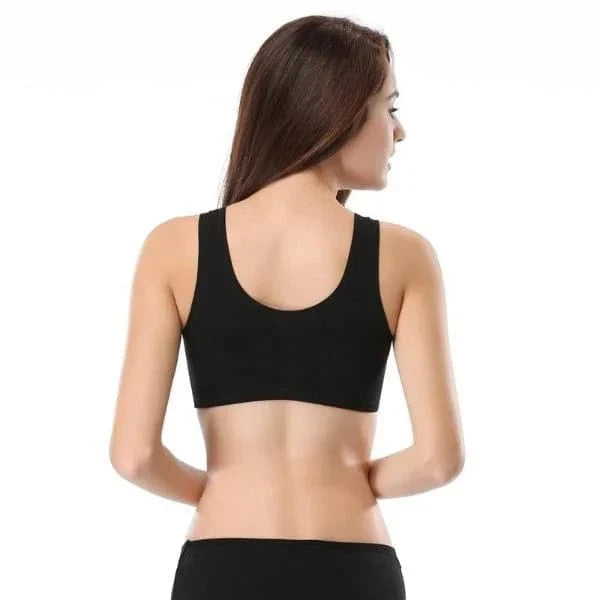 Damen Sport-BH, atmungsaktiv, schwarz, nahtlos, ideal für Fitness und Yoga. Komfort und Halt für aktive Frauen. Perfekt für Sportbekleidung.