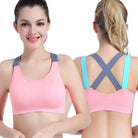 Atmungsaktiver Sport-BH in Rosa, ideal für Fitness und Yoga. Verstellbare Träger, hoher Tragekomfort, perfekte Unterstützung beim Training.
