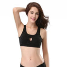 Schwarzer atmungsaktiver Sport-BH für Damen, ideal für Fitness und Yoga. Bequeme Passform, feuchtigkeitsableitend, Größe S. Perfekt für Sport.