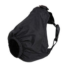 Schwarzer, wasserdichter Hundemaulkorb aus strapazierfähigem Nylon, verstellbar, ideal für Training und Sicherheit, komfortabel und atmungsaktiv.