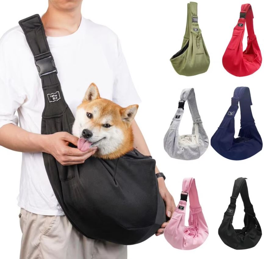 Tragetasche für Hunde, verstellbar, in verschiedenen Farben. Ideal für kleine Hunde, bequem und stilvoll. Perfekt für Reisen und Spaziergänge.