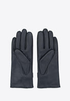 Schwarze Lederhandschuhe für Herren, elegant und zeitlos, ideal für Wintermode. Hochwertiges Material, perfekte Passform, stilvolles Accessoire.